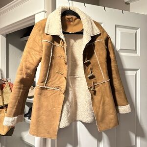 Vintage suede and sheerling jacket, size M